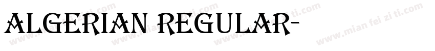 algerian regular字体转换